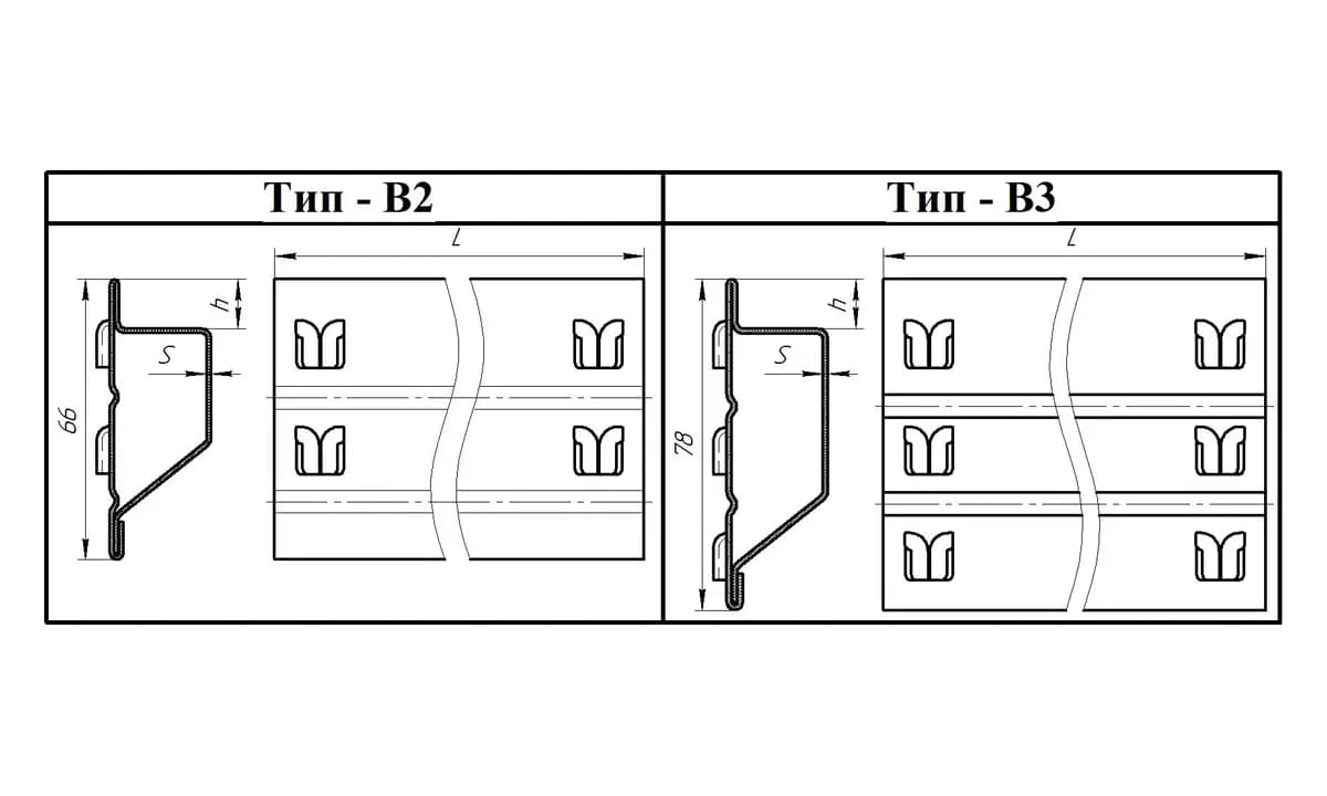 Балка B2.12: схема и основные размеры