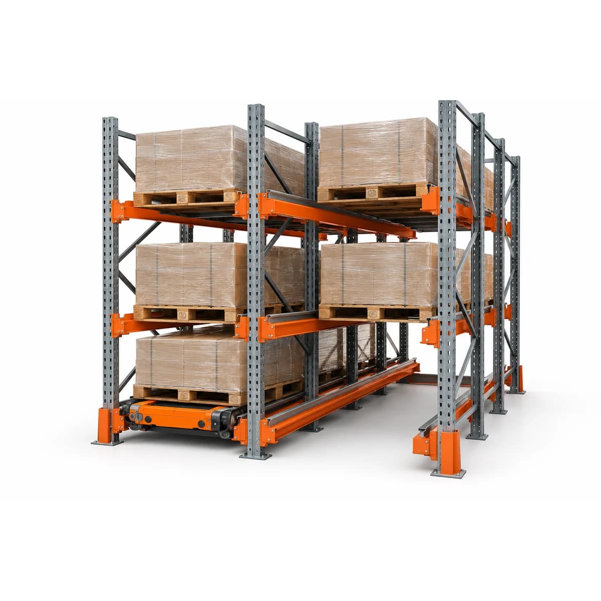Шаттловые стеллажи Pallet Shuttle: общий вид конструкции